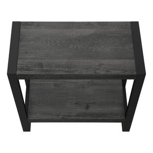 Homeroots 24" Black End Table With Shelf   489730