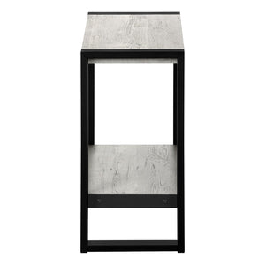 HomeRoots 24" Modern Black and Gray Two-Tier End Table with Shelf - Stylish, Durable, and Versatile Accent Piece 489731