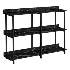 Homeroots 34" Black End Table With Three Shelves   489736