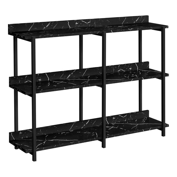 Homeroots 34" Black End Table With Three Shelves   489736