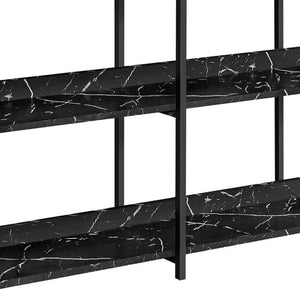 HomeRoots 34" Modern Black End Table with Three Shelves - Sleek Design for Living Room, Office & More! 489736
