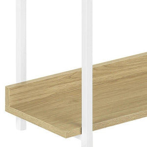 47 Inch Wood and Metal Console Table with Three Open Shelves for Entryway or Hallway
