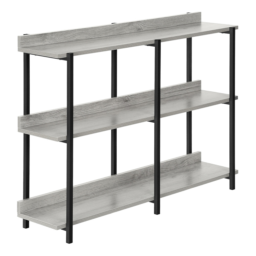 Homeroots 34" Black And Gray End Table With Three Shelves   489740