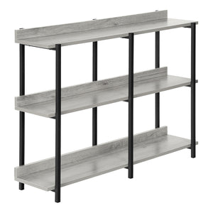 Homeroots 34" Black And Gray End Table With Three Shelves   489740