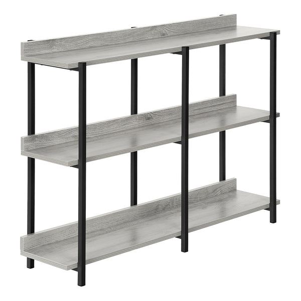 Homeroots 34" Black And Gray End Table With Three Shelves   489740