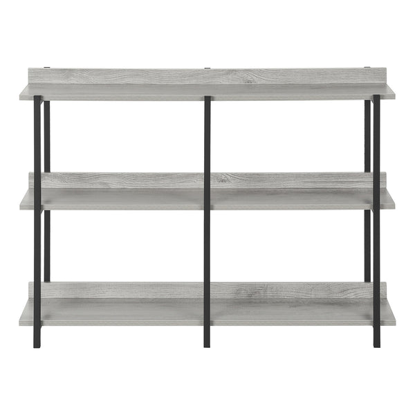 Homeroots 34" Black And Gray End Table With Three Shelves   489740