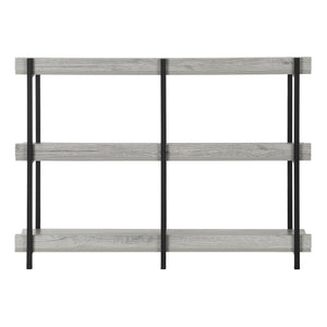 Homeroots 34" Black And Gray End Table With Three Shelves   489740