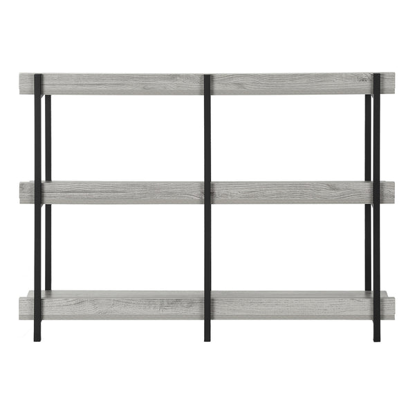 Homeroots 34" Black And Gray End Table With Three Shelves   489740