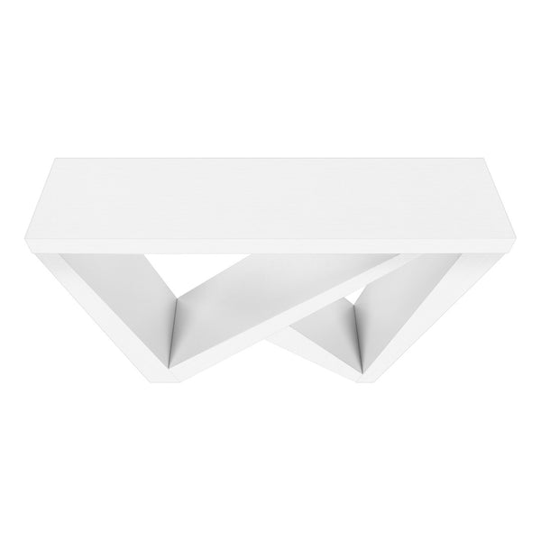 HomeRoots 32" Modern White Wood Abstract End Table - Versatile Design for Stylish Living Spaces & Storage 489748