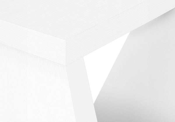 HomeRoots 32" Modern White Wood Abstract End Table - Versatile Design for Stylish Living Spaces & Storage 489748