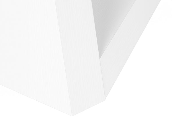 HomeRoots 32" Modern White Wood Abstract End Table - Versatile Design for Stylish Living Spaces & Storage 489748