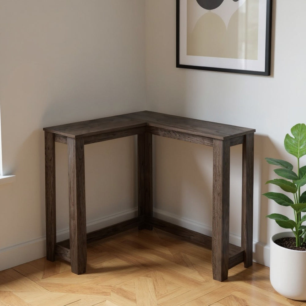 HomeRoots 36" Espresso Distressed Console Table - Versatile Wood Entryway Table for Stylish Organization & Decor 489756
