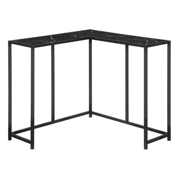 32 Inch Faux Marble Top Iron Base End Table Modern Living Room Accent Furniture