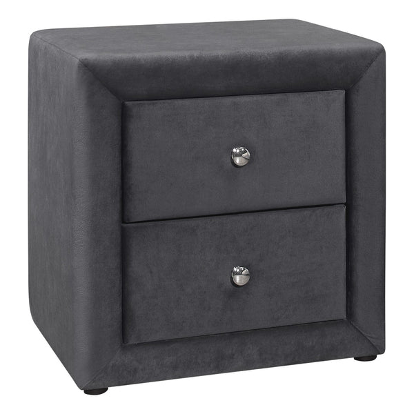HomeRoots 21" Dark Gray Two Drawer Nightstand - Stylish Storage Solution for Bedroom, Living Room & More! 489768