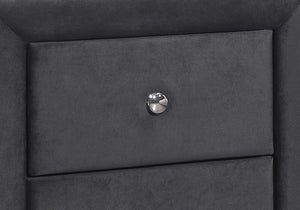 HomeRoots 21" Dark Gray Two Drawer Nightstand - Stylish Storage Solution for Bedroom, Living Room & More! 489768