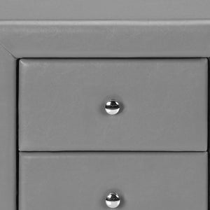 HomeRoots 21" Gray Wood Two Drawer Nightstand - Stylish Storage Solution for Bedroom & Versatile Home Décor 489773
