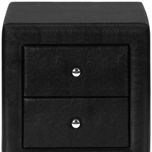 HomeRoots 21" Black Two-Drawer Nightstand - Stylish, Durable, and Versatile Storage for Any Room Decor! 489774