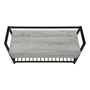 HomeRoots 42" Gray and Black Flip-Top Bench with Storage – Stylish Entryway Seating, Modern Design & Comfort 489779