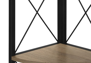 HomeRoots 59" Taupe Metal Corner Bookcase – Stylish, Durable Storage Solution for Home, Office & Living Space 489786