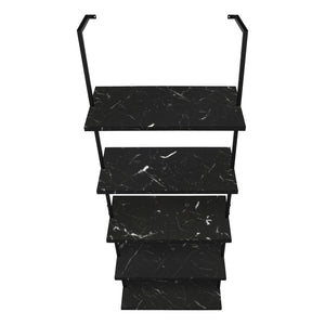 HomeRoots 72" Black Metal Five-Tier Bookcase - Stylish Industrial Design for Modern Spaces & Maximum Storage 489801