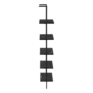 HomeRoots 72" Black Metal Five-Tier Bookcase - Stylish Industrial Design for Modern Spaces & Maximum Storage 489801