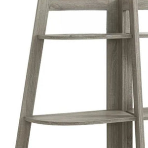 HomeRoots 47" Taupe Etagere Bookcase - Stylish Six-Tier Shelving Unit for Versatile Storage & Display Solutions 489808