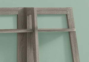 HomeRoots 47" Taupe Etagere Bookcase - Stylish Six-Tier Shelving Unit for Versatile Storage & Display Solutions 489808