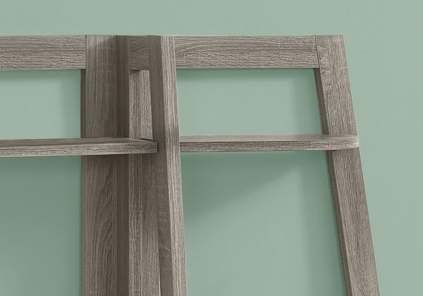 HomeRoots 47" Taupe Etagere Bookcase - Stylish Six-Tier Shelving Unit for Versatile Storage & Display Solutions 489808