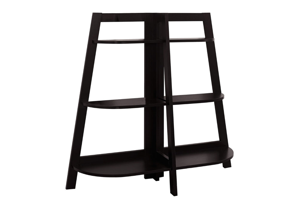 HomeRoots 47" Espresso Etagere Bookcase - Stylish Six-Tier Storage Shelf for Home, Office & Living Spaces 489809