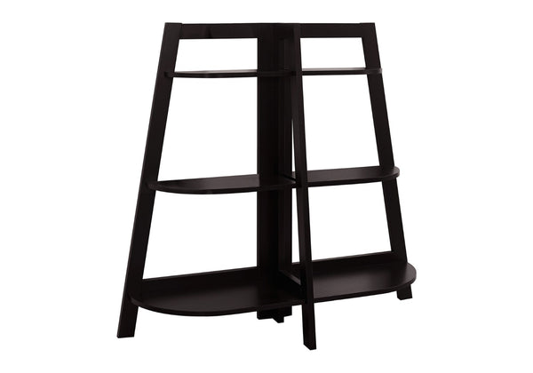 HomeRoots 47" Espresso Etagere Bookcase - Stylish Six-Tier Storage Shelf for Home, Office & Living Spaces 489809