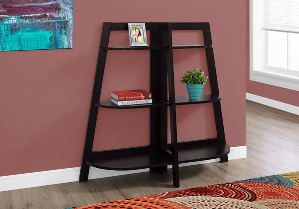 HomeRoots 47" Espresso Etagere Bookcase - Stylish Six-Tier Storage Shelf for Home, Office & Living Spaces 489809