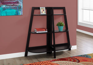 HomeRoots 47" Espresso Etagere Bookcase - Stylish Six-Tier Storage Shelf for Home, Office & Living Spaces 489809