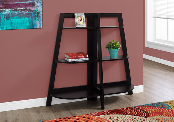 HomeRoots 47" Espresso Etagere Bookcase - Stylish Six-Tier Storage Shelf for Home, Office & Living Spaces 489809