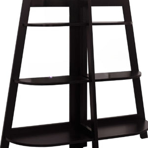 HomeRoots 47" Espresso Etagere Bookcase - Stylish Six-Tier Storage Shelf for Home, Office & Living Spaces 489809