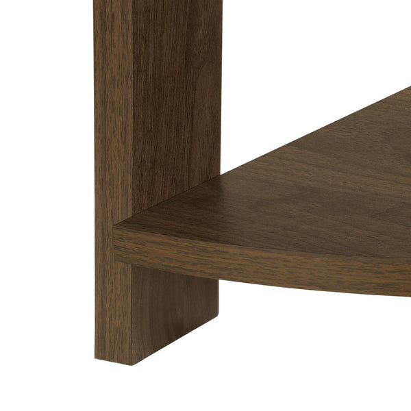 HomeRoots 71" Dark Brown Wood Five-Tier Corner Bookcase - Stylish Storage Solution for Small Spaces & Decor 489812
