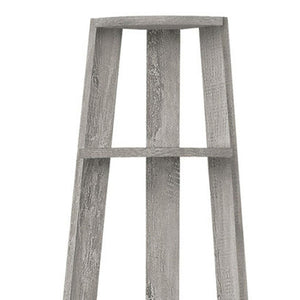 HomeRoots 71" Gray Corner Bookcase - Five-Tier Versatile Storage Solution for Modern Living Spaces & Offices 489813