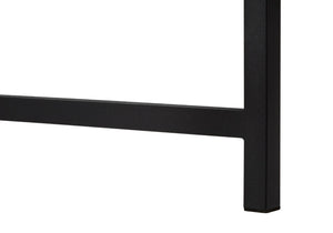 HomeRoots 58" L-Shaped Brown and Black Corner Desk - Stylish, Space-Saving Design for Home Office & Living Room 489861