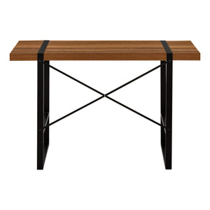 HomeRoots 49" Brown and Black Computer Desk – Elegant, Durable Design Perfect for Home Office or Workspace Setup 489862