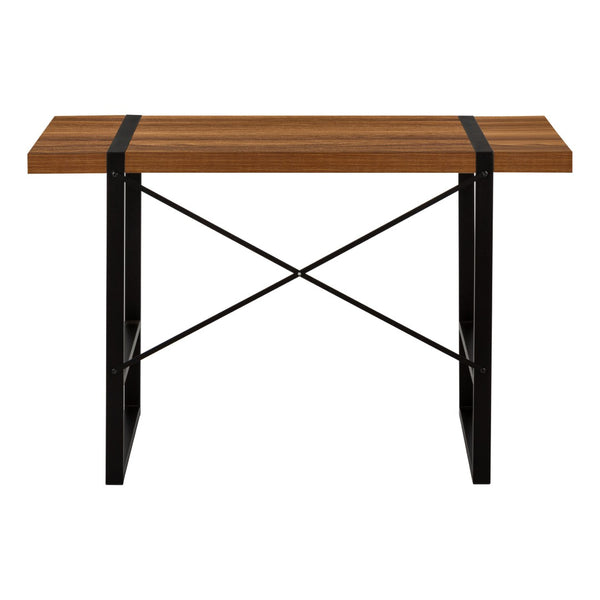 HomeRoots 49" Brown and Black Computer Desk – Elegant, Durable Design Perfect for Home Office or Workspace Setup 489862
