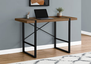 HomeRoots 49" Brown and Black Computer Desk – Elegant, Durable Design Perfect for Home Office or Workspace Setup 489862