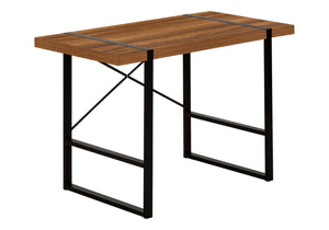 HomeRoots 49" Brown and Black Computer Desk – Elegant, Durable Design Perfect for Home Office or Workspace Setup 489862