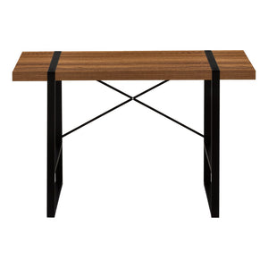 HomeRoots 49" Brown and Black Computer Desk – Elegant, Durable Design Perfect for Home Office or Workspace Setup 489862