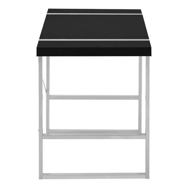 Homeroots 49" Black And Silver Computer Desk   489864