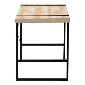 HomeRoots 49" Stylish Natural Wood and Black Metal Computer Desk for Home Office, Compact & Durable Design 489866