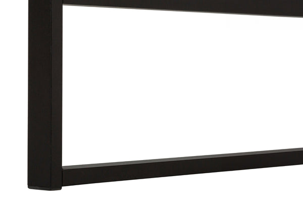 HomeRoots 49" Stylish Natural Wood and Black Metal Computer Desk for Home Office, Compact & Durable Design 489866