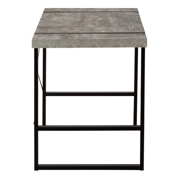 HomeRoots 49" Modern Gray and Black Computer Desk - Sleek, Durable, Multi-Purpose Design for Home or Office Use 489868
