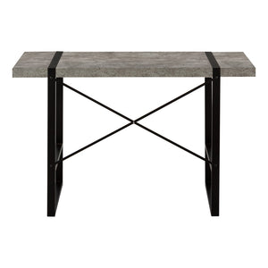 HomeRoots 49" Modern Gray and Black Computer Desk - Sleek, Durable, Multi-Purpose Design for Home or Office Use 489868