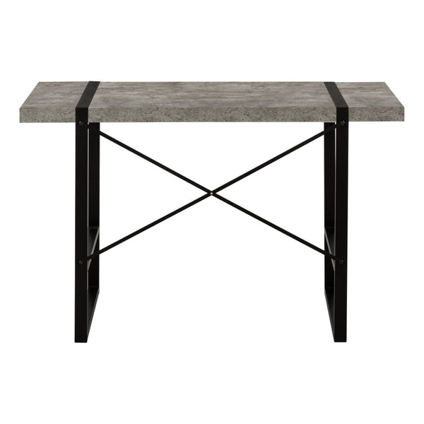 HomeRoots 49" Modern Gray and Black Computer Desk - Sleek, Durable, Multi-Purpose Design for Home or Office Use 489868