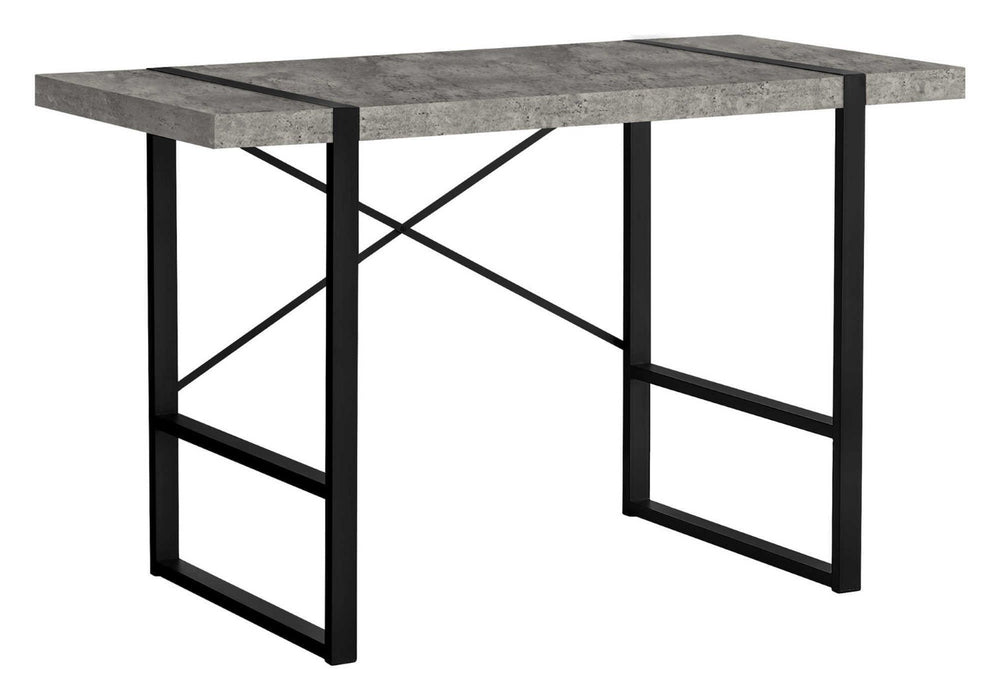 HomeRoots 49" Modern Gray and Black Computer Desk - Sleek, Durable, Multi-Purpose Design for Home or Office Use 489868