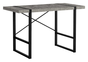 HomeRoots 49" Modern Gray and Black Computer Desk - Sleek, Durable, Multi-Purpose Design for Home or Office Use 489868